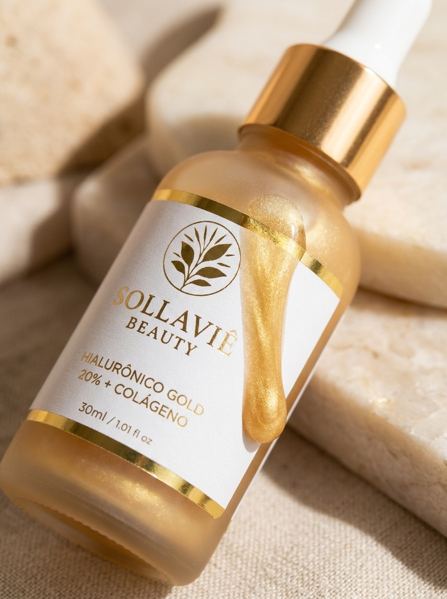 Sérum Facial Ácido Hialurônico 20% Anti Idade Sollaviê 30ml Todo Tipo De Pele Dia/noite