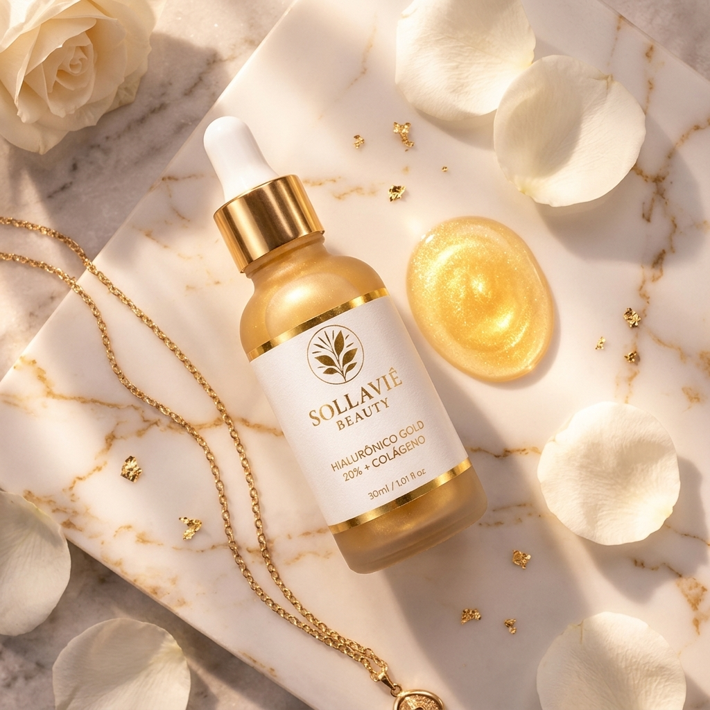 Sérum Facial Ácido Hialurônico 20% Anti Idade Sollaviê 30ml Todo Tipo De Pele Dia/noite