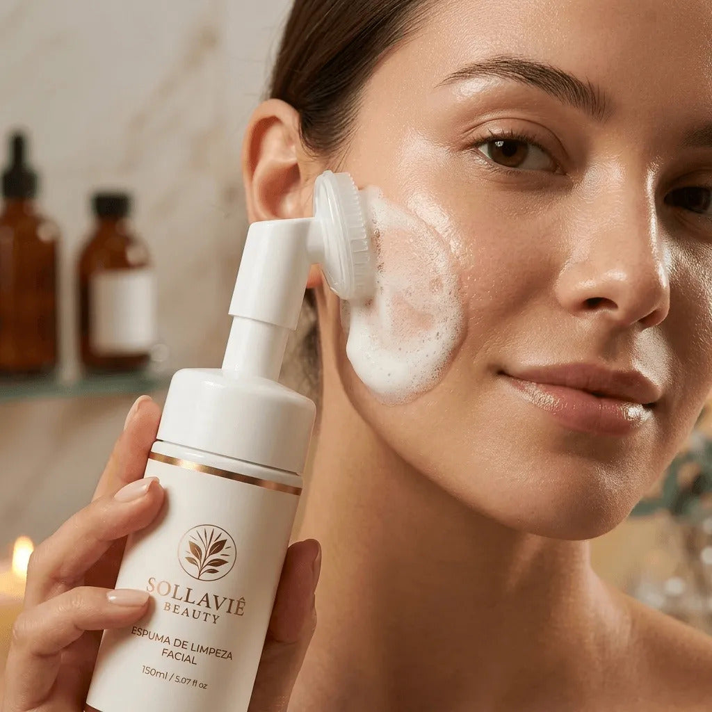 Espuma De Limpeza Facial Hidratante Aloe Vera Anti Acne Todo Tipo De Pele Dia/noite