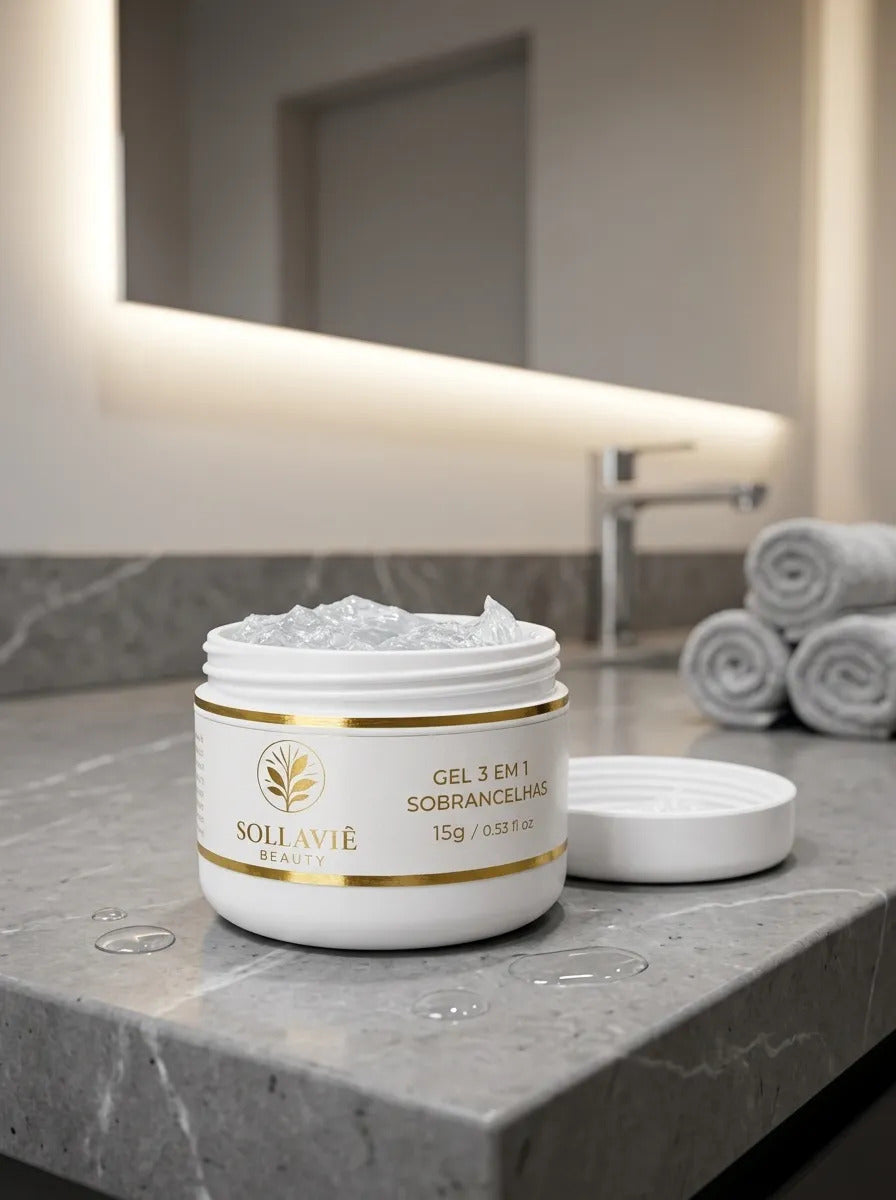 Gel Sobrancelha Brow Lamination Crescimento Fixador 3 Em 1 Transparente