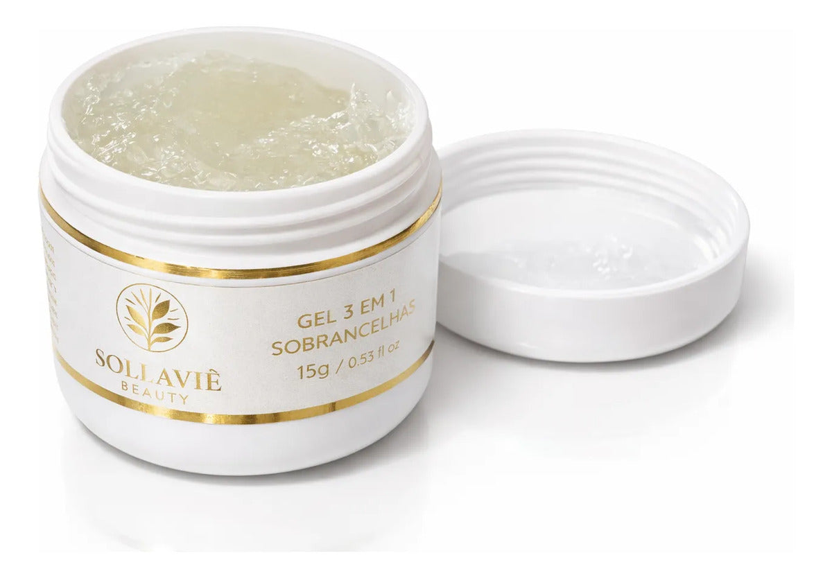 Gel Sobrancelha Brow Lamination Crescimento Fixador 3 Em 1 Transparente