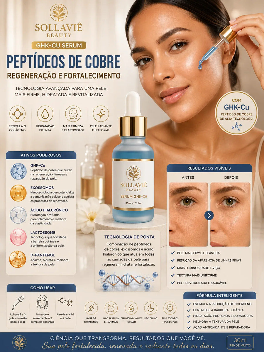 Sérum Facial Peptídeos De Cobre Ghk-cu Antirrugas Anti-idade