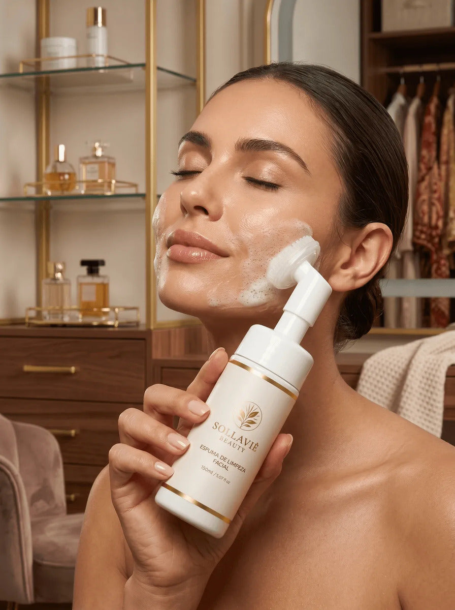 Espuma De Limpeza Facial Hidratante Aloe Vera Anti Acne Todo Tipo De Pele Dia/noite