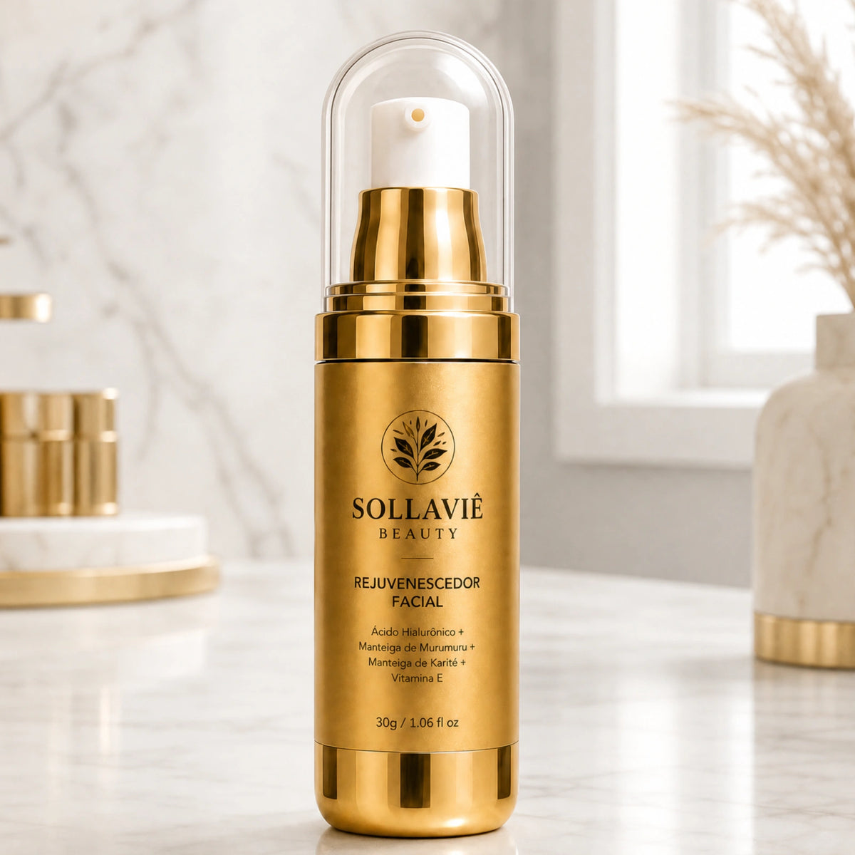 Rejuvenescedor Facial Efeito Botox Sollaviê Beauty — Antirrugas e Firmeza 30g