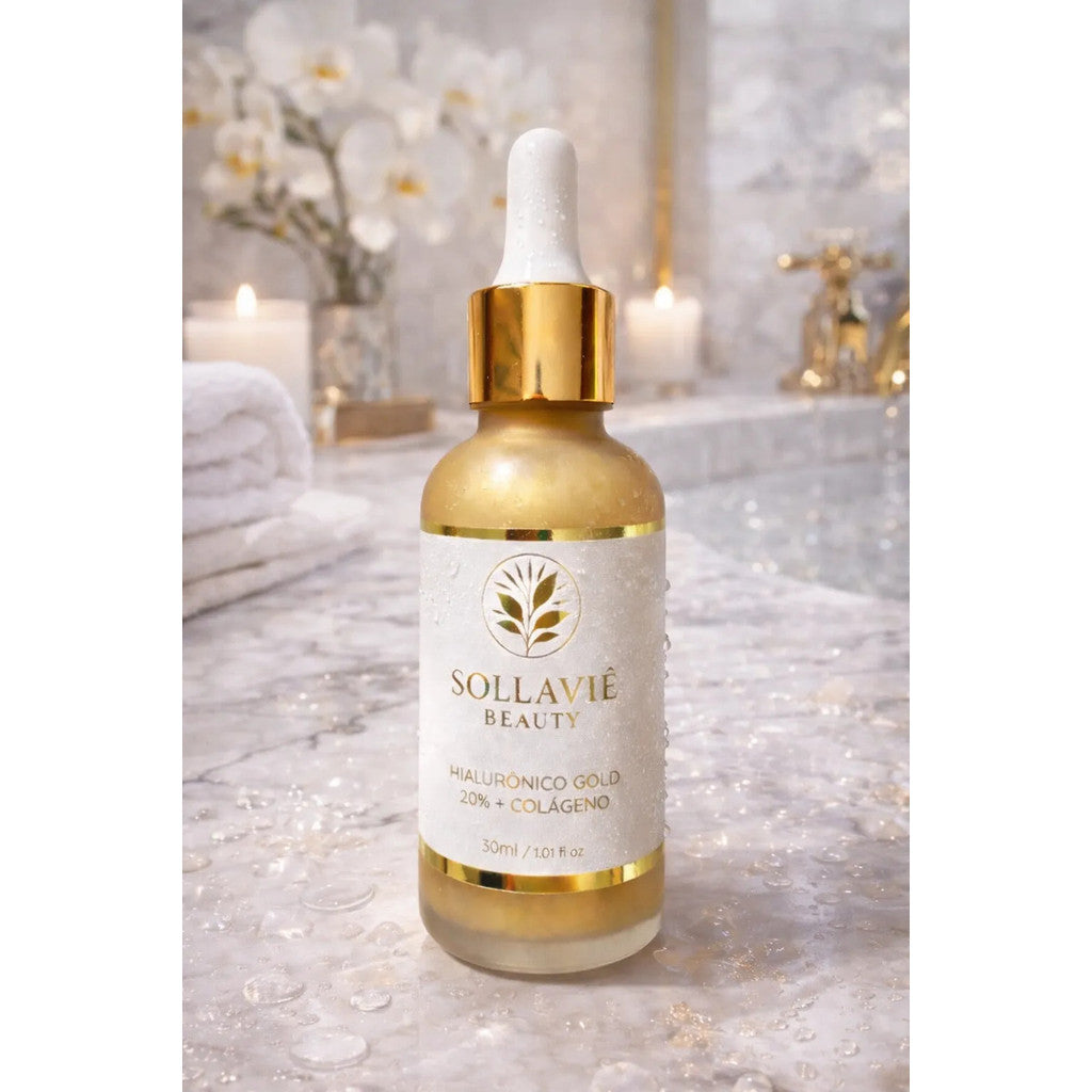 Sérum Facial Ácido Hialurônico 20% Anti Idade Sollaviê 30ml