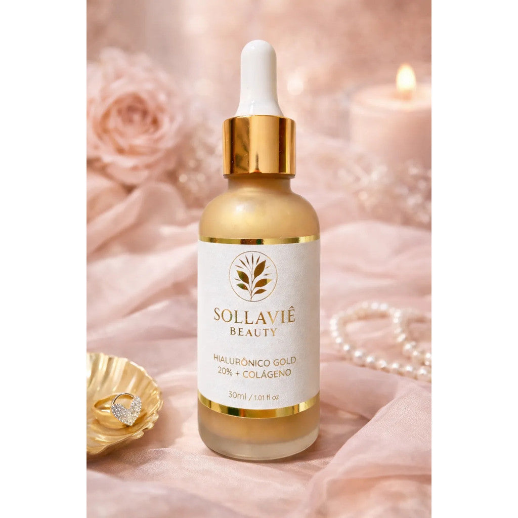 Sérum Facial Ácido Hialurônico 20% Anti Idade Sollaviê 30ml