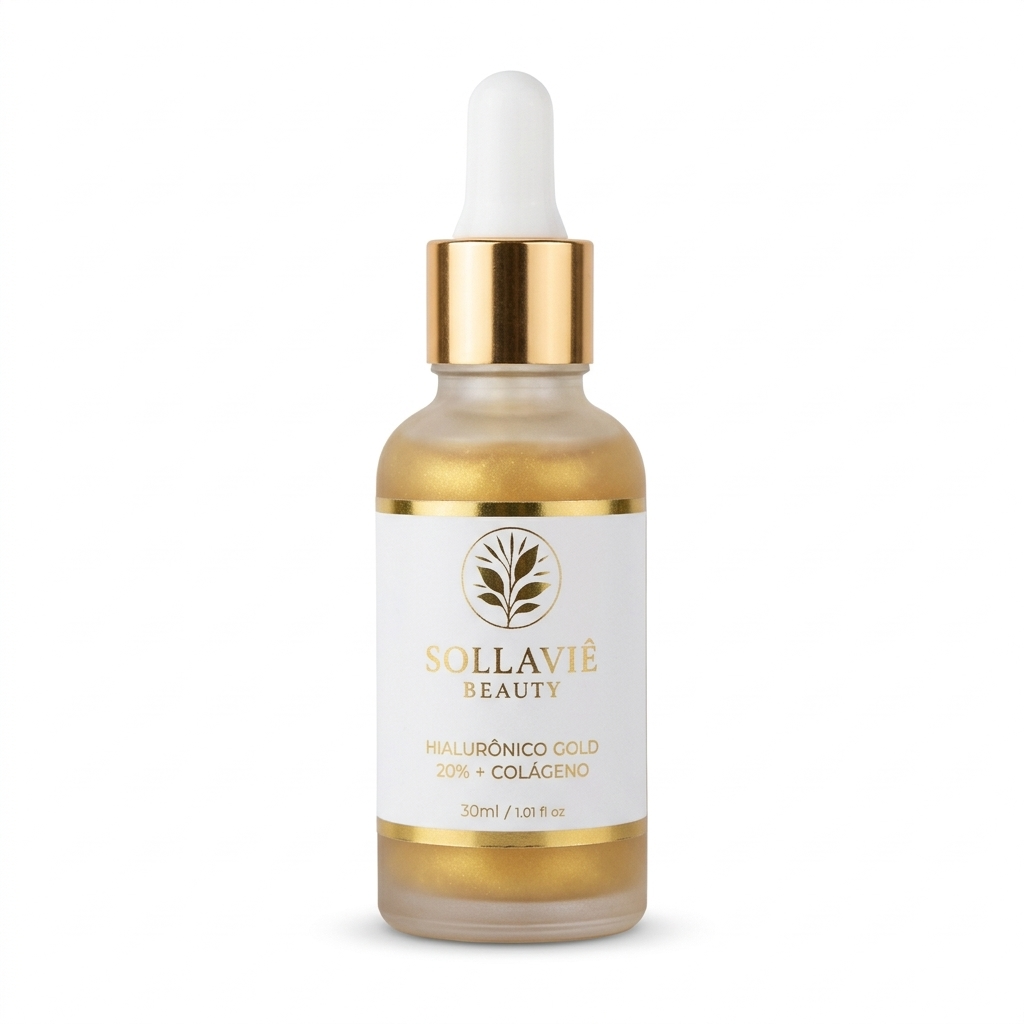 Sérum Facial Ácido Hialurônico 20% Anti Idade Sollaviê 30ml Todo Tipo De Pele Dia/noite