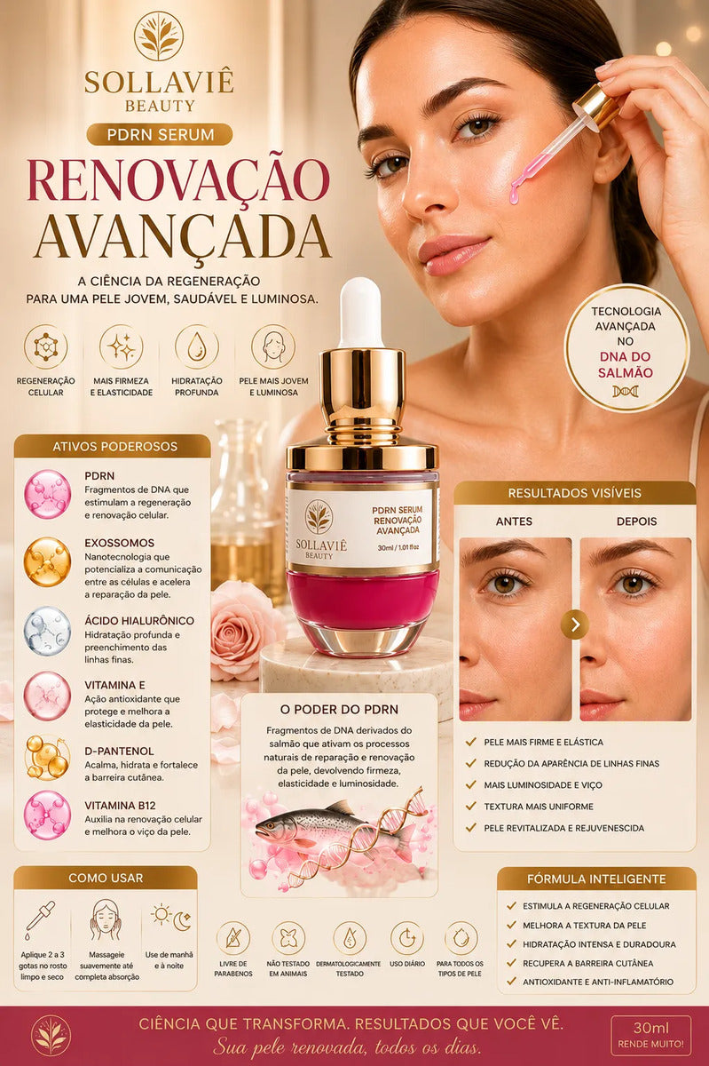 Sérum Facial Pdrn Dna Salmão Renovação Avançada Anti Idade
