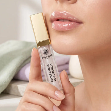 Gloss Labial Ácido Hialurônico Sollaviê Beauty — Volumizador com Brilho