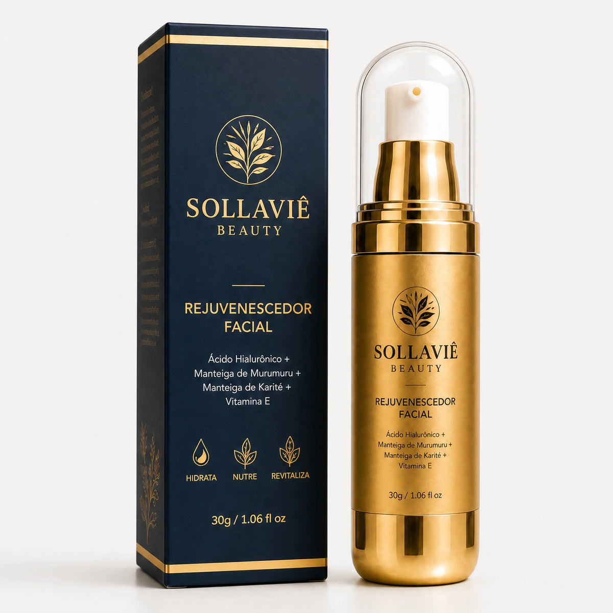 Rejuvenescedor Facial Efeito Botox Sollaviê Beauty — Antirrugas e Firmeza 30g