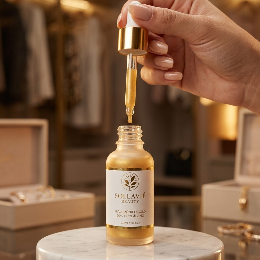 Sérum Facial Ácido Hialurônico 20% Sollaviê Beauty — Hidratação Intensa 30ml