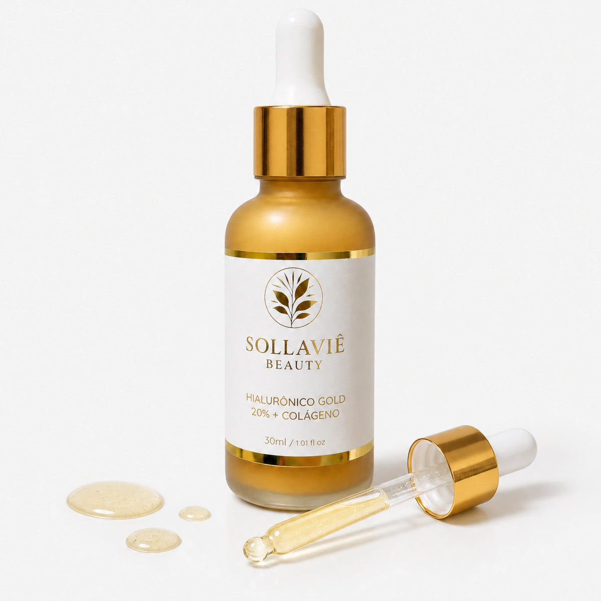Sérum Facial Ácido Hialurônico 20% Sollaviê Beauty — Hidratação Intensa 30ml