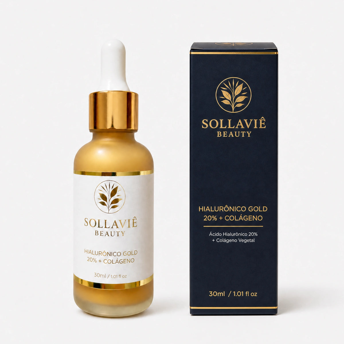Sérum Facial Ácido Hialurônico 20% Sollaviê Beauty — Hidratação Intensa 30ml