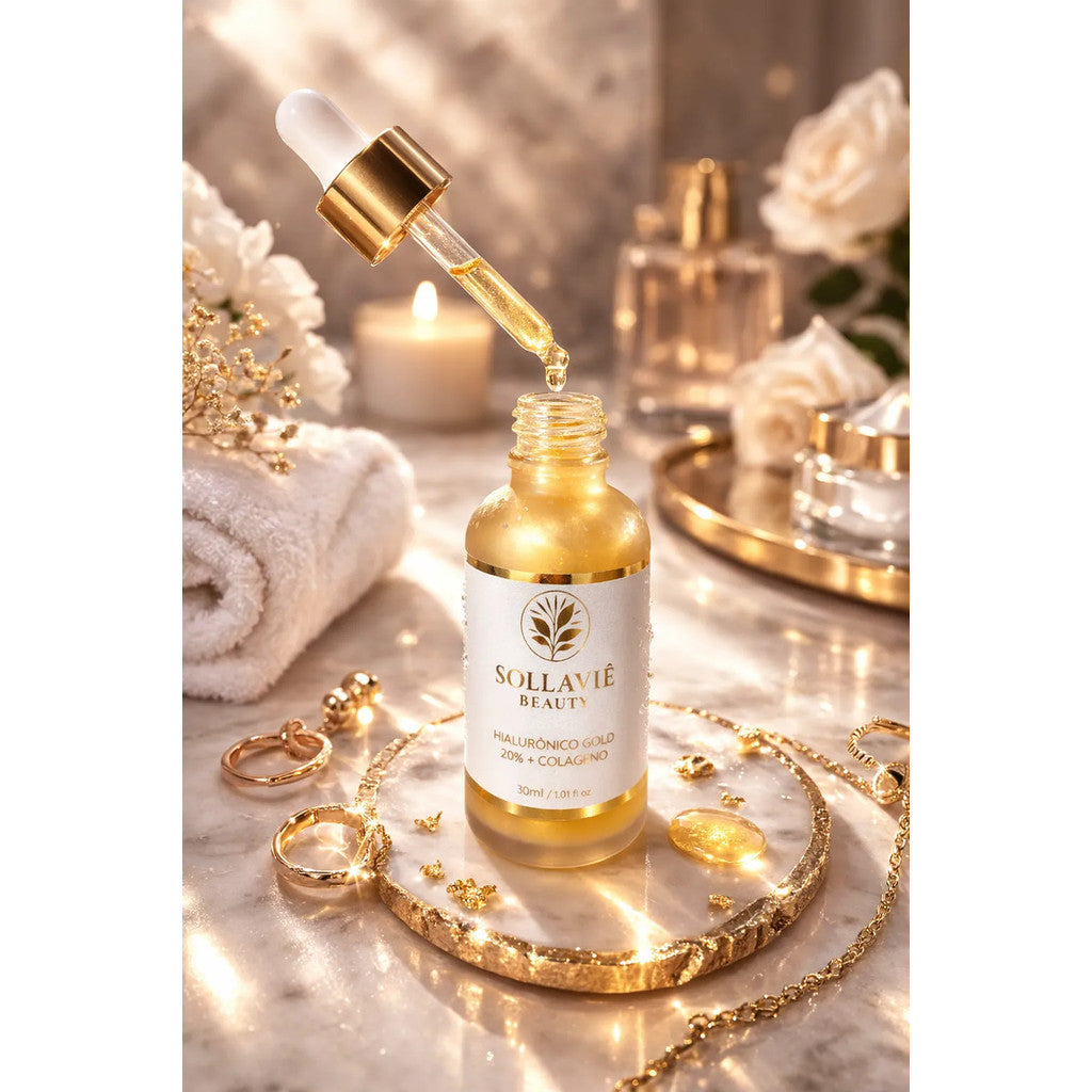 Sérum Facial Ácido Hialurônico 20% Anti Idade Sollaviê 30ml